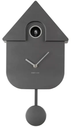Karlsson Kuckucksuhr Modern Metallic dark grey