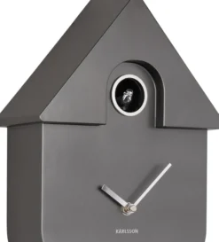 Karlsson Kuckucksuhr Modern Metallic dark grey