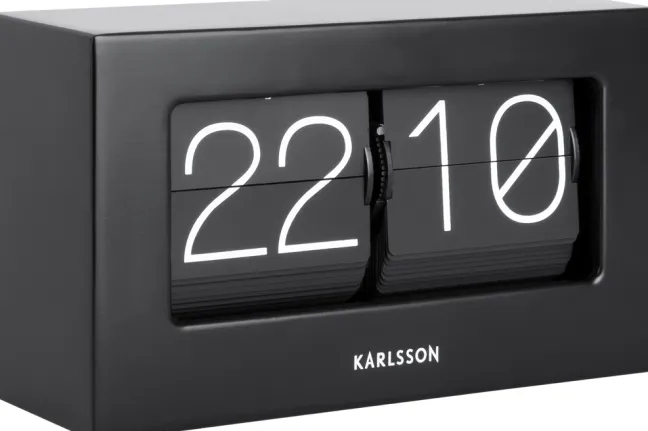 Karlsson Tischuhr Flip Black