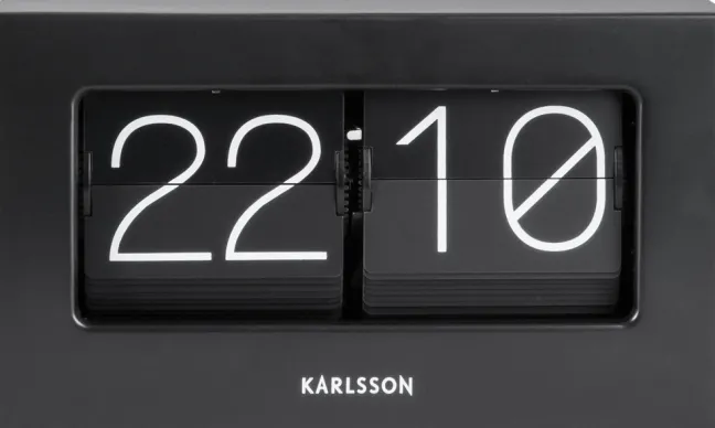 Karlsson Tischuhr Flip Black