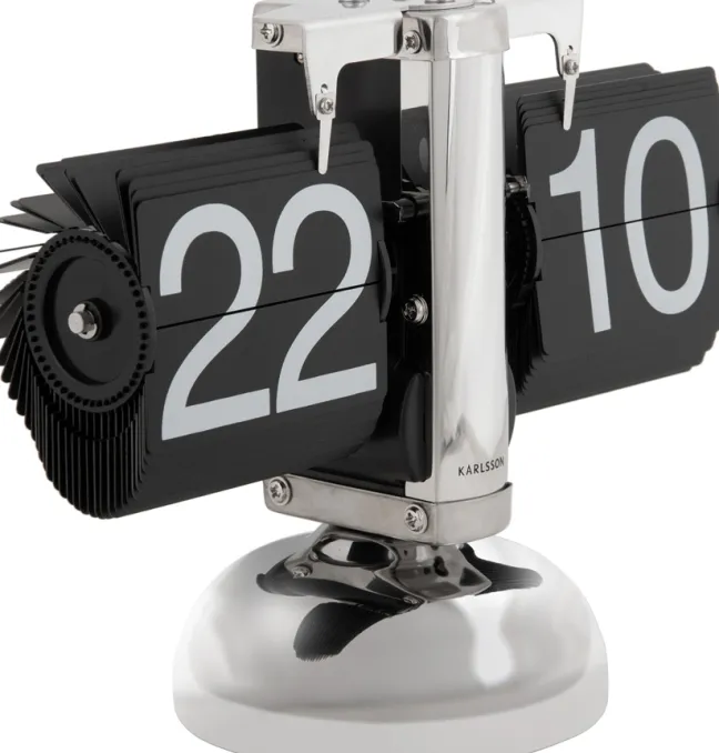 Karlsson Tischuhr Small Flip Black