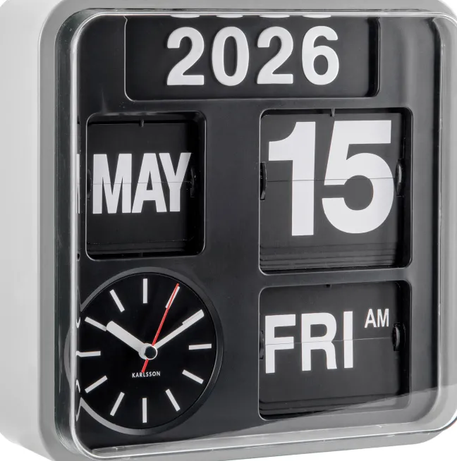 Karlsson Wanduhr Mini Flip Black
