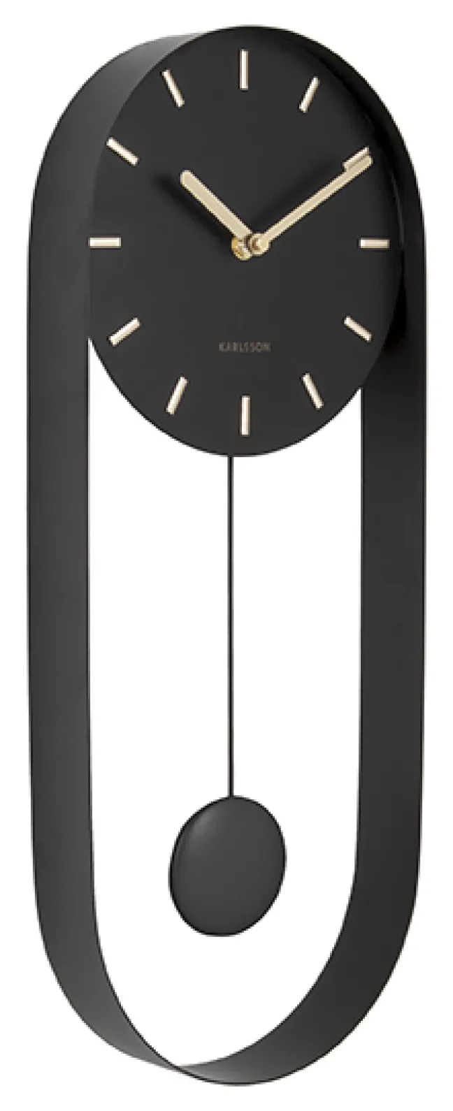 Karlsson Wanduhr Pendulum Black