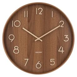 Karlsson Wanduhr Pure Large Dark wood