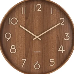 Karlsson Wanduhr Pure Medium Dark wood