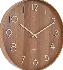 Karlsson Wanduhr Pure Medium Dark wood