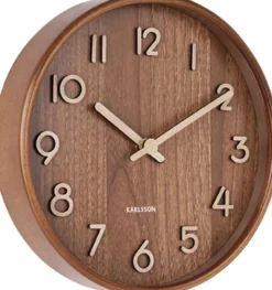 Karlsson Wanduhr Pure Small Dark wood