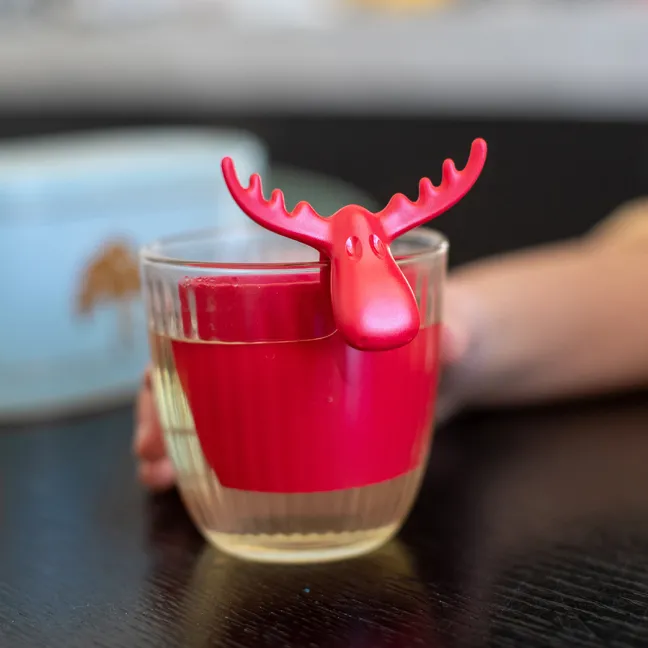 Koziol Teesieb RUDOLF raspberry red