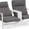 LIFE Bondi tete a tete 2er Sessel weiß/mist grey soltex