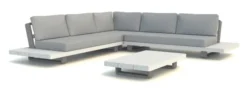 LIFE Fitz Roy Lounge Sitzecke weiß/grau/mist grey soltex