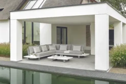 LIFE Fitz Roy Lounge Sitzecke weiß/grau/mist grey soltex