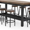 LIFE Nevada Bar-Tisch lava/teak 210x70cm