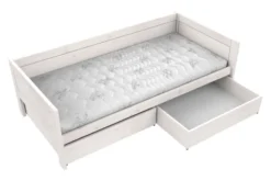 Lifetime Basisbett 90x200cm mit Rollboden und 2 Bettkästen whitewash