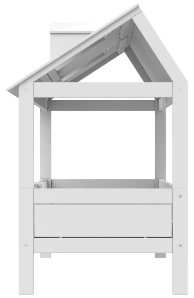 Lifetime Beachhouse Hausbett 90x200cm mit Premium Rollboden weiß lackiert