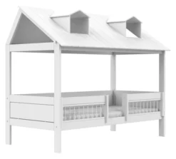 Lifetime Beachhouse Hausbett 90x200cm mit Premium Rollboden weiß lackiert