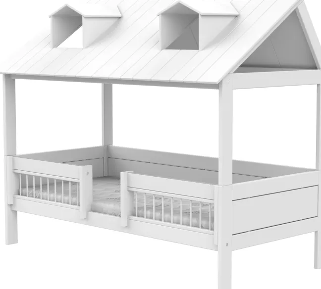 Lifetime Beachhouse Hausbett 90x200cm mit Premium Rollboden weiß lackiert