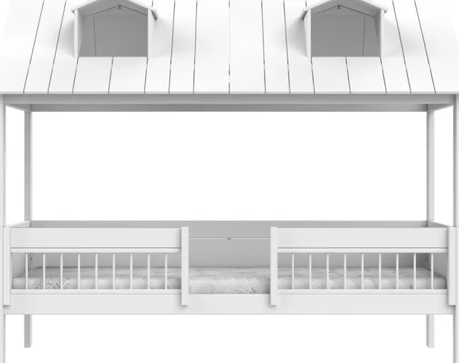 Lifetime Beachhouse Hausbett 90x200cm mit Premium Rollboden weiß lackiert