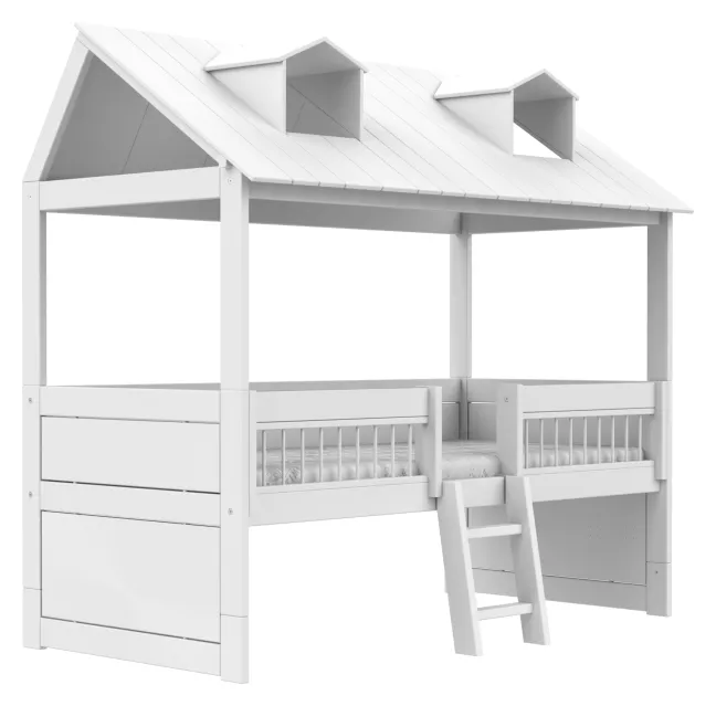 Lifetime Beachhouse Kojenbett 90x200cm mit Rollboden weiß lackiert