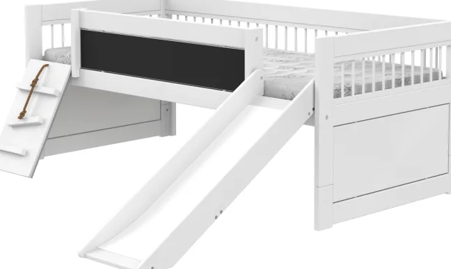 Lifetime Breeze Climb & Slide Kojenbett 90x200cm mit Rollboden weiß lackiert