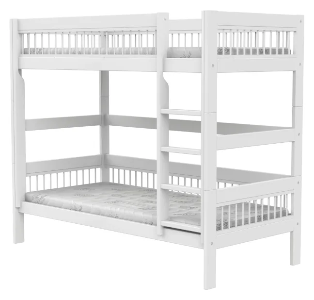 Lifetime Breeze Etagenbett 90x200cm mit Rollboden weiß lackiert