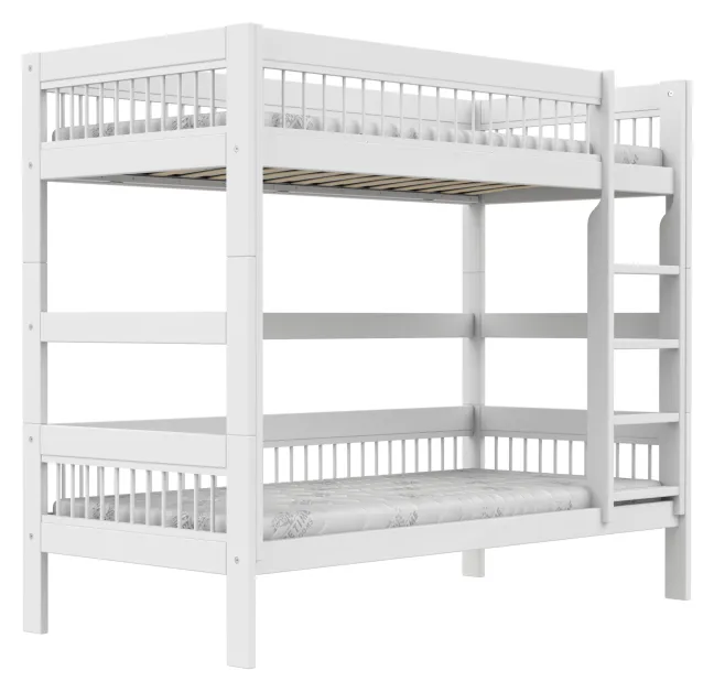 Lifetime Breeze Etagenbett 90x200cm mit Rollboden weiß lackiert