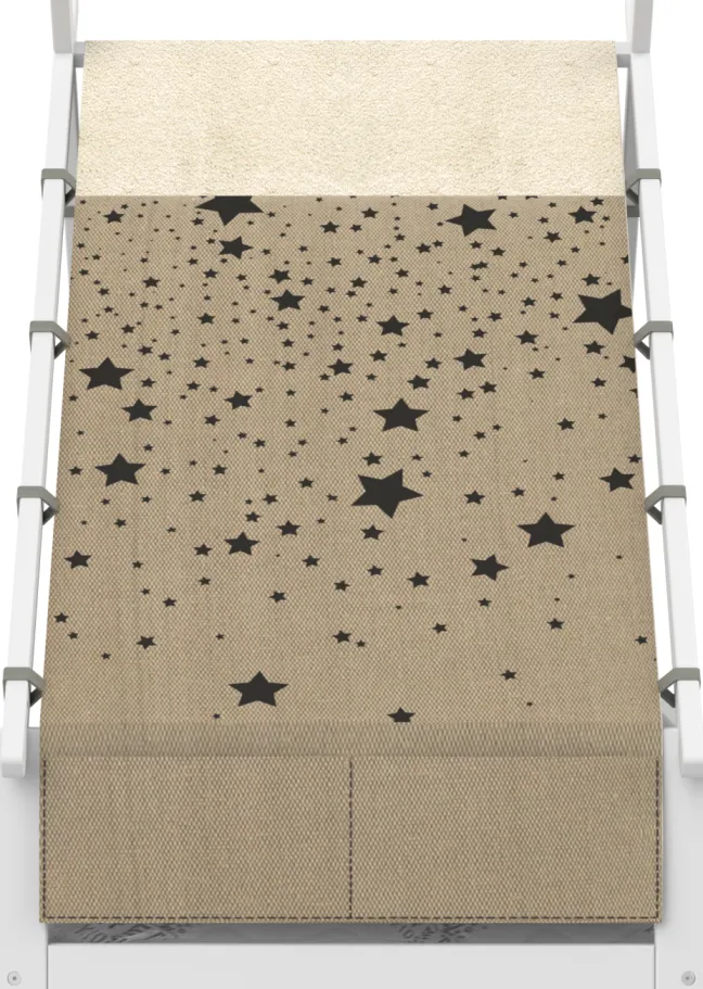 Lifetime Elements Montessori Tipibett Over the Moon 90x200cm mit Rollboden weiß lackiert