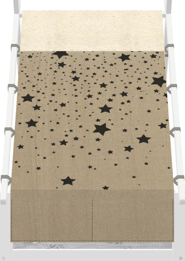 Lifetime Elements Montessori Tipibett Over the Moon 90x200cm mit Rollboden und Absturzsicherung weiß lackiert