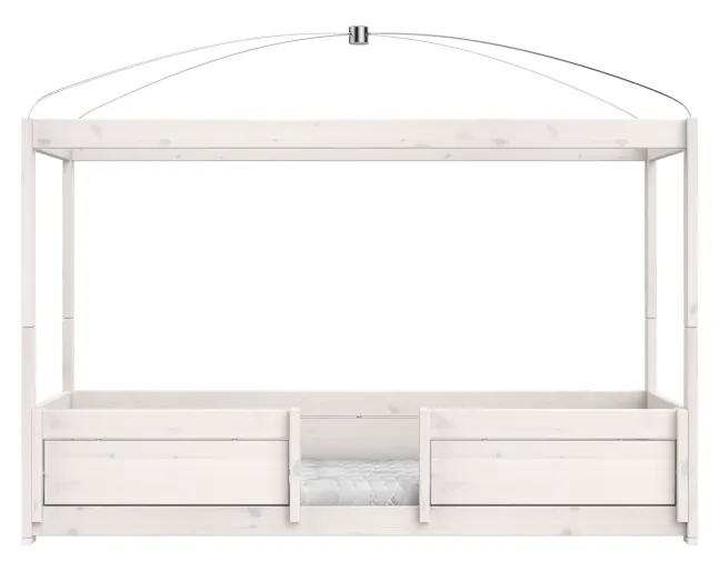 Lifetime 4 in 1 Bett mit Himmeldach inkl. Deluxe Lattenrost whitewash