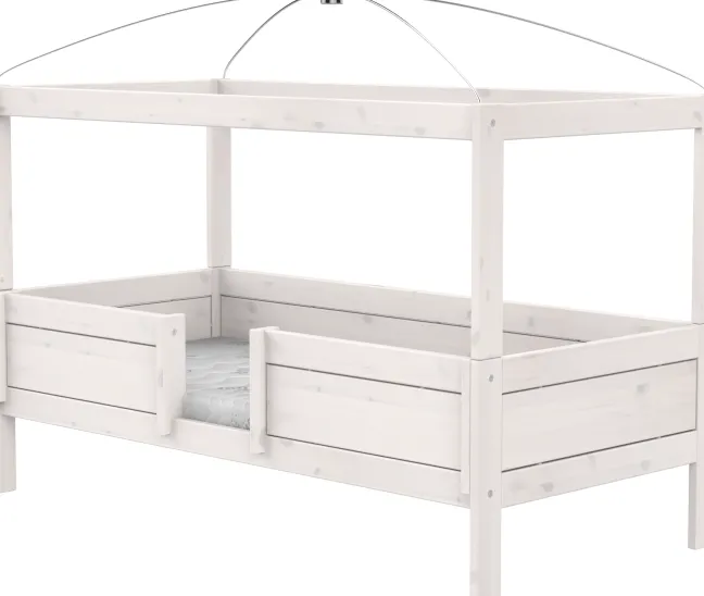 Lifetime 4 in 1 Bett mit Himmeldach inkl. Deluxe Lattenrost whitewash