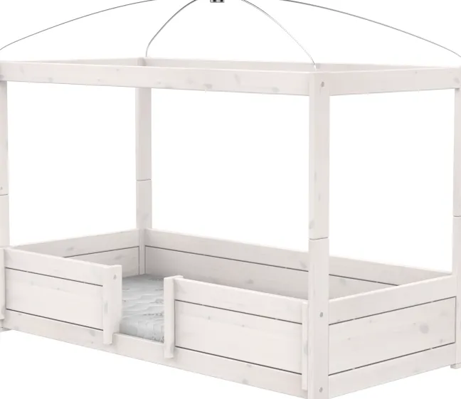 Lifetime 4 in 1 Bett mit Himmeldach inkl. Rollboden whitewash
