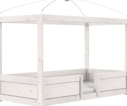 Lifetime 4 in 1 Bett mit Himmeldach inkl. Rollboden whitewash