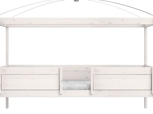 Lifetime 4 in 1 Bett mit Himmeldach inkl. Rollboden whitewash