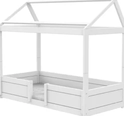 Lifetime 4in1 Hausbett mit Rollboden weiß lackiert