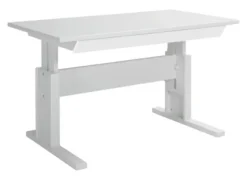Lifetime Kidsrooms Schreibtisch höhenverstellbar 120cm weiss lackiert inkl. Schublade