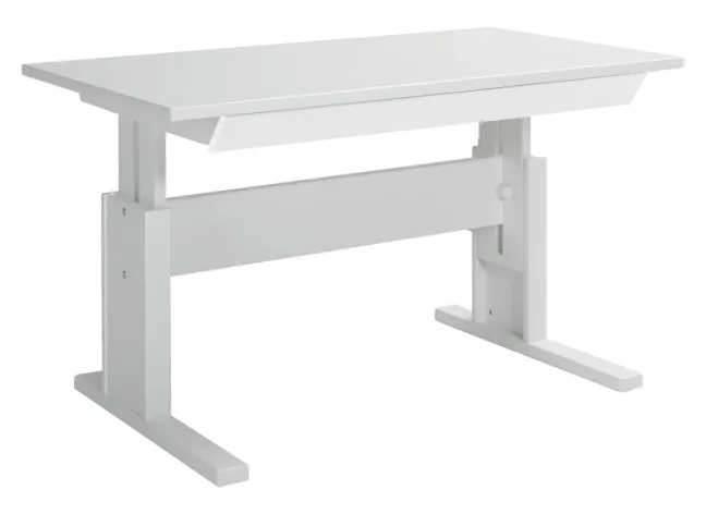 Lifetime Kidsrooms Schreibtisch höhenverstellbar 120cm weiss lackiert inkl. Schublade