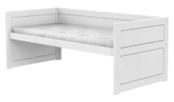 Lifetime Kojenbett 90x200cm mit Rollboden weiß lackiert