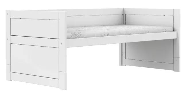 Lifetime Kojenbett 90x200cm mit Rollboden weiß lackiert