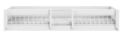 Lifetime Montessori Bett 90x200cm mit Premium Rollboden und Absturzsicherung weiß lackiert