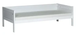 Lifetime niedriges Hangout Abenteuerbett 90x200cm mit Rollboden und Treppe weiß lackiert