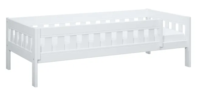 Lifetime Norden Basisbett 90x200cm mit Rollboden und Absturzsicherung weiß lackiert