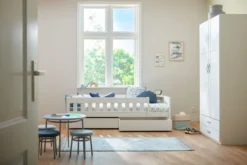 Lifetime Norden Basisbett 90x200cm mit Rollboden und Absturzsicherung weiß lackiert
