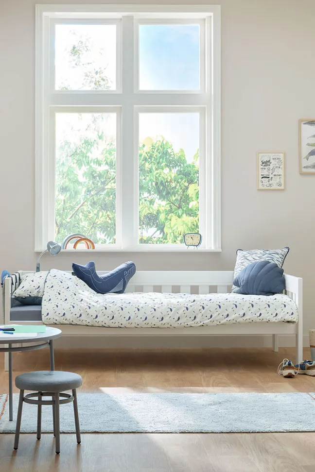 Lifetime Norden Basisbett 90x200cm mit Rollboden weiß lackiert