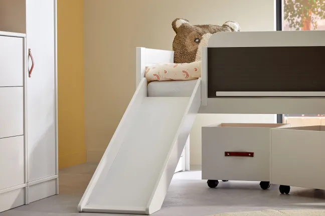 Lifetime Norden Climb & Sleep Kojenbett 90x200cm mit Rollboden inkl. Kreidetafel weiß lackiert