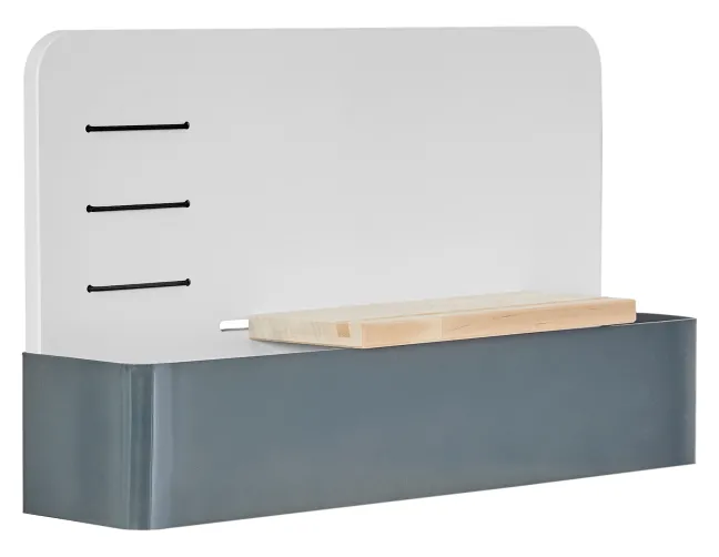 Lifetime Rückwand mit Tablet Halter weiß für Holzschreibtisch 320 Sale
