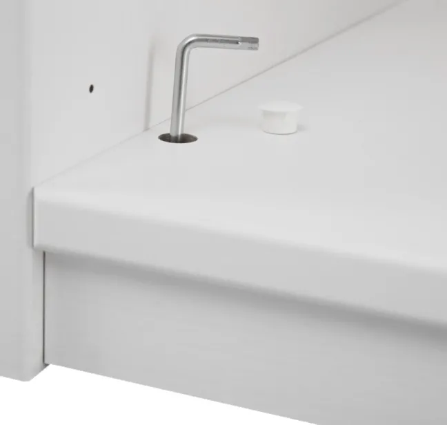 Lifetime Schrank 100cm mit 2 Türen, 2 Böden und 2 Schubladen weiß lackiert