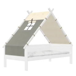 Lifetime Tipibett Jungle 90x200cm mit Rollboden weiß lackiert