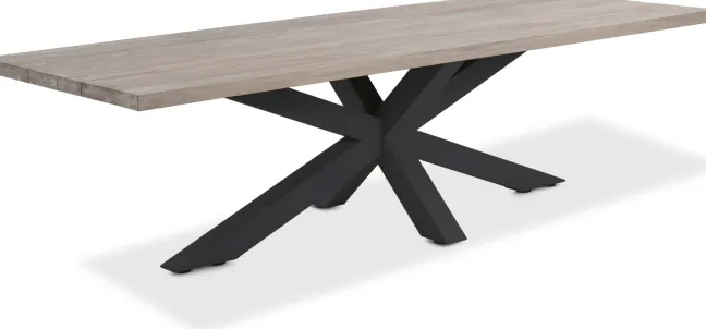 LIFE Timor Esstisch 280x100 cm lava/grey teak