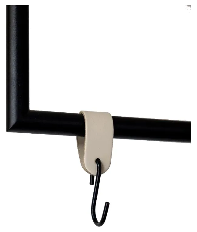 Metallbude Leder S-Haken 3er Set beige Sale