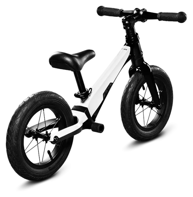 Micro Laufrad Balance Bike deluxe pro schwarz/weiß Sale
