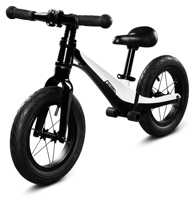Micro Laufrad Balance Bike deluxe pro schwarz/weiß Sale